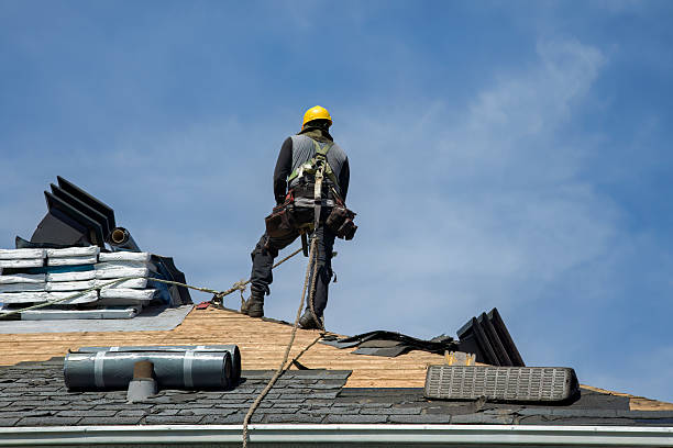 Professional Roof Installation technician working in Wells Bridge, NY